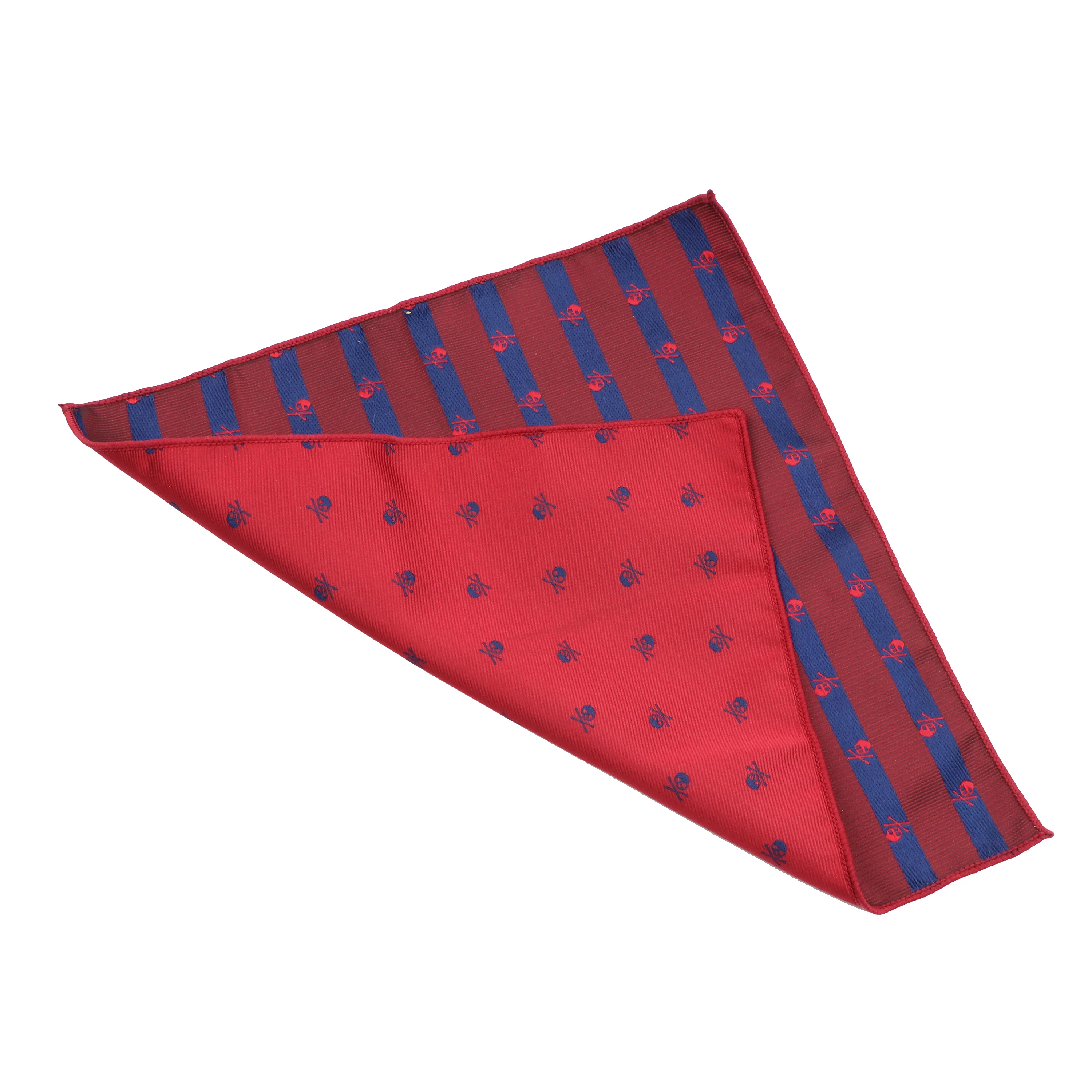 Homens de bolso quadrado Hankerchief, Azul Vermelho Preto Caveira Hanky Suit, Casamento Festa Peito Toalha Snot, Novo Design, 26x26cm