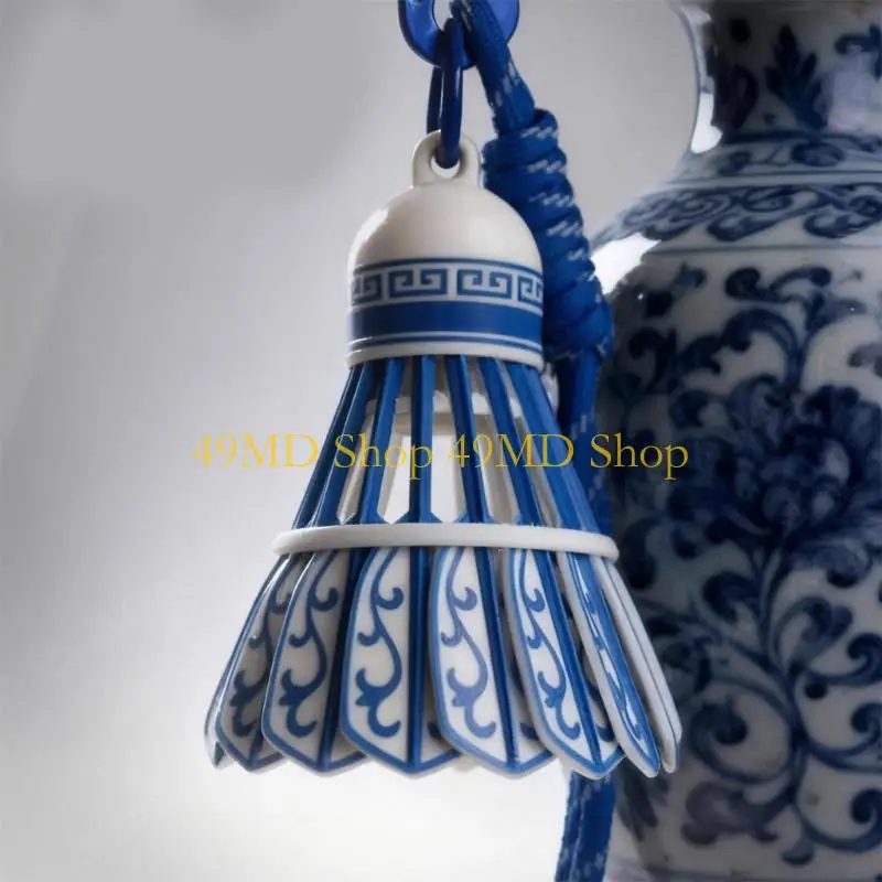 49MD Miniature Badminton Sport Keychains Bag Charm Practical Plastic Bag Pendant Fashion Keyring For Casual And Sports Occasion