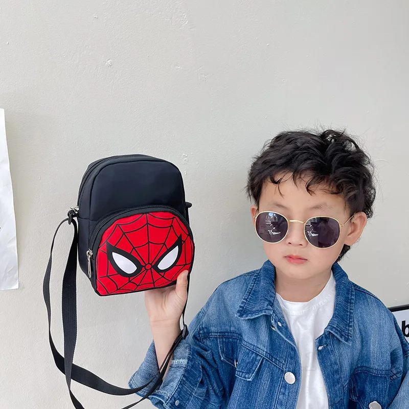 Disney Spider-Man New Children's Shoulder Oblique Bag Cartoon Fashion Boys' Waist Bag Large Capacity Children's Shoulder Bag