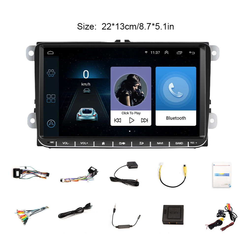 Car Entertainment With Car Stereo Radio Android Auto USB CAR / Android Auto RDS Wi-Fi Touchscreen 1+16G