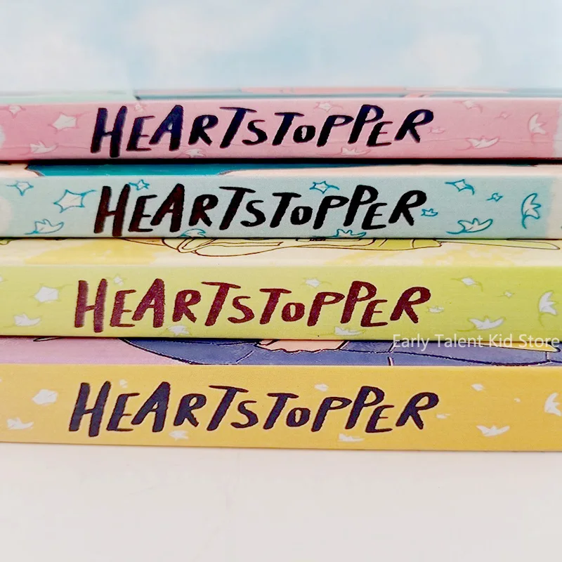 Comic Novel Books Heartstopper Series Volume 1-4 Books Set By Alice Oseman Anime Sleeves Books In English To Read Romance Storys