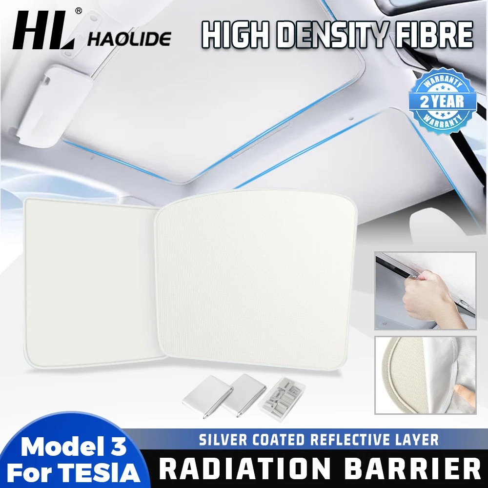 

For Tesla Model 3/Y Model 3 Highland Model Y Juniper 2025 Ice Cloth Buckle Glass Roof Sunshade Car Front Rear Sunroof Skylight