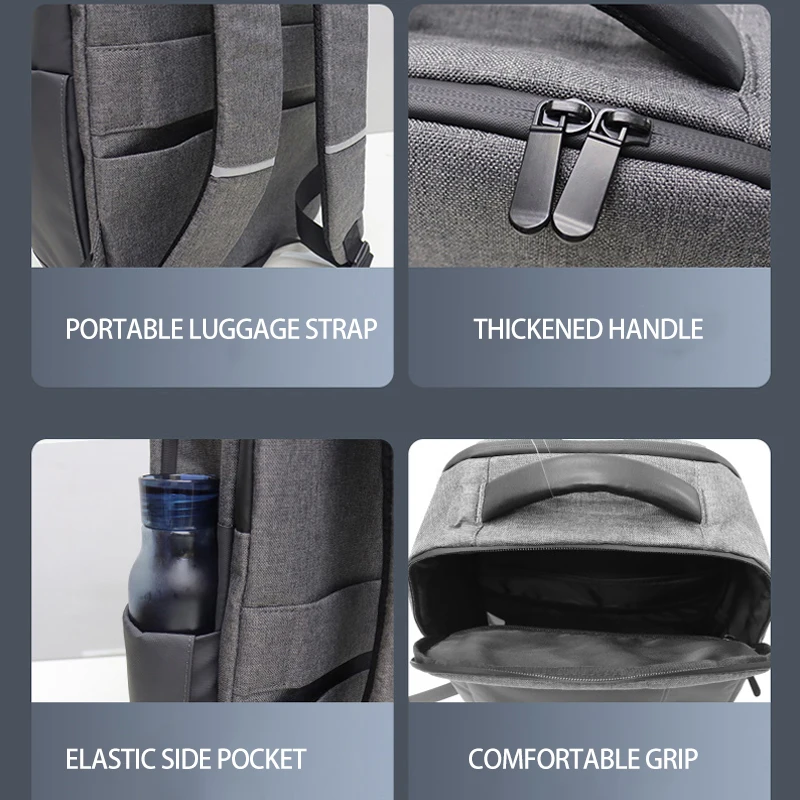 حقيبة كمبيوتر محمول Lenovo Thinkbooktb520-B حقيبة ظهر للأعمال أسود رمادي 15.6 بوصة حقيبة كمبيوتر محمول #4