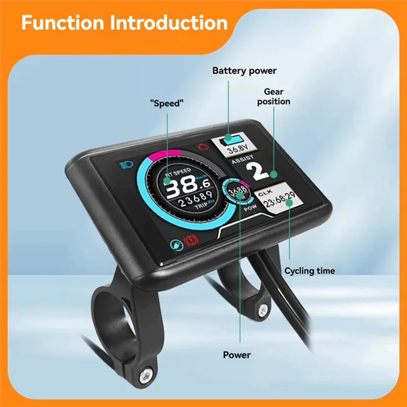 B48B-E-دراجة ثلاثة وضع مجموعة التحكم 80A 48 فولت -72 فولت موجة جيبية تحكم UKC1 عرض شاشة ملونة E-دراجة الملحقات #4