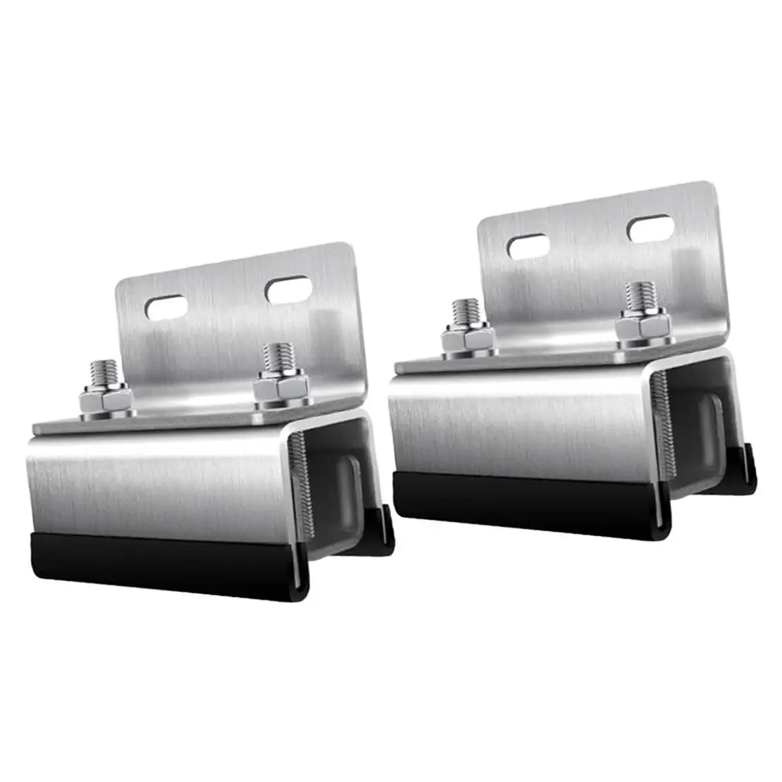 2 Sets Roof Rail Rack Solar Panel Stainless Steel Mounting Mount Bracket Fit For RV Camper Van Motorhome Caravan Boat