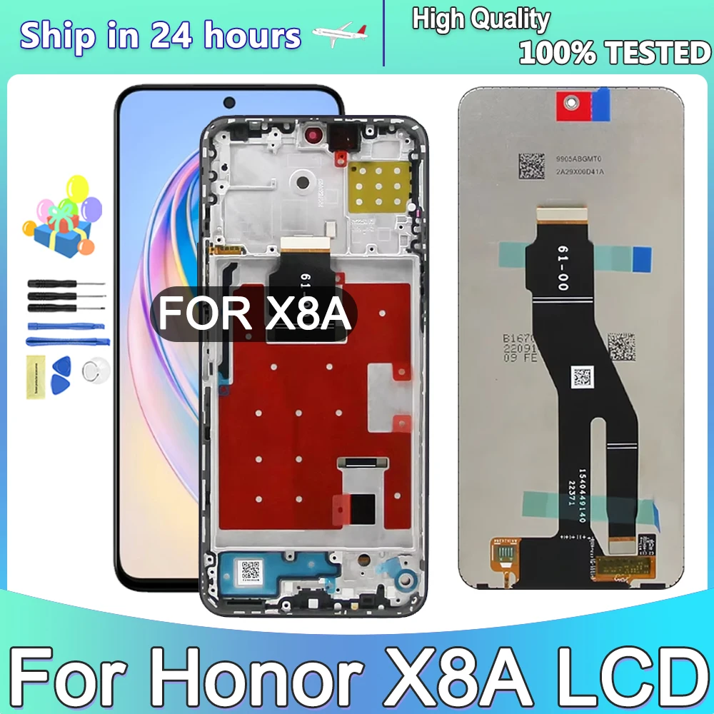 6.7‘’ For Huawei Honor X8A LCD Touch Screen Display Digitizer For X8A CRT-LX1 CRT-LX2 CRT-LX3 LCD Replacement