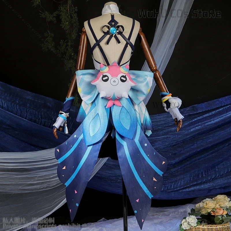 لعبة Mualani-Anime Genshin تأثير تأثيري زي للنساء ، فستان جميل ، الدعائم لوليتا ، زي حفلة الهالوين ، لعب الأدوار ، جديد