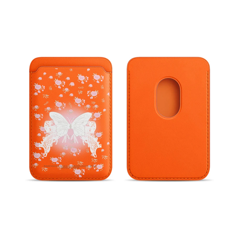 Bow Flower INS Leder-Kartenetui Handyhülle Kartenhalter für Magnetische Hülle Geeignet für alle iPhones für Magsafe Karten-Handytasche – Detail 6