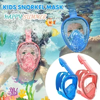 Máscara de buceo profesional plegable 180 grados subacuática máscara de snorkel de cara completa gafas antiniebla para nadar para niños