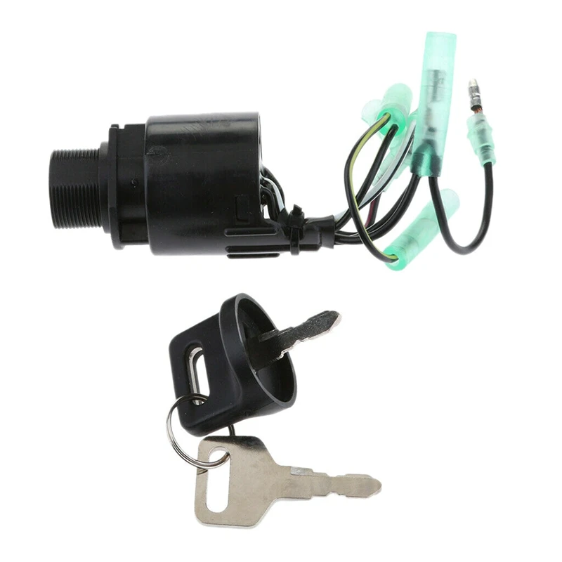 Ignition Switch Assembly With Key Replacement 35100-ZV5-013 Black For Honda Outboard