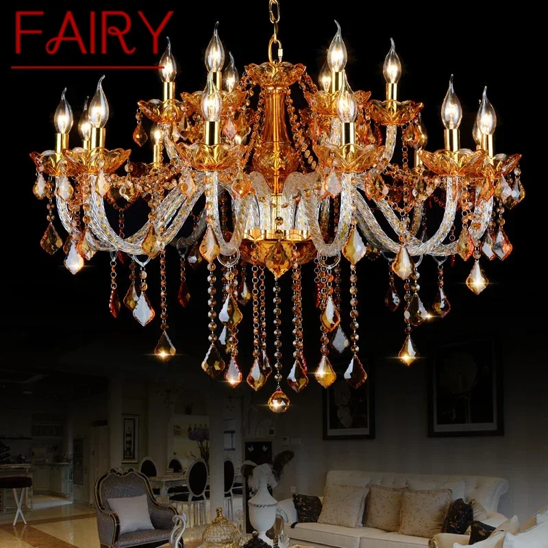 FAIRY Lampada a sospensione in cristallo europeo Soggiorno di lusso Ristorante Camera da letto Villa Caffetteria Negozio di abbigliamento Salone di bellezza Lampadario