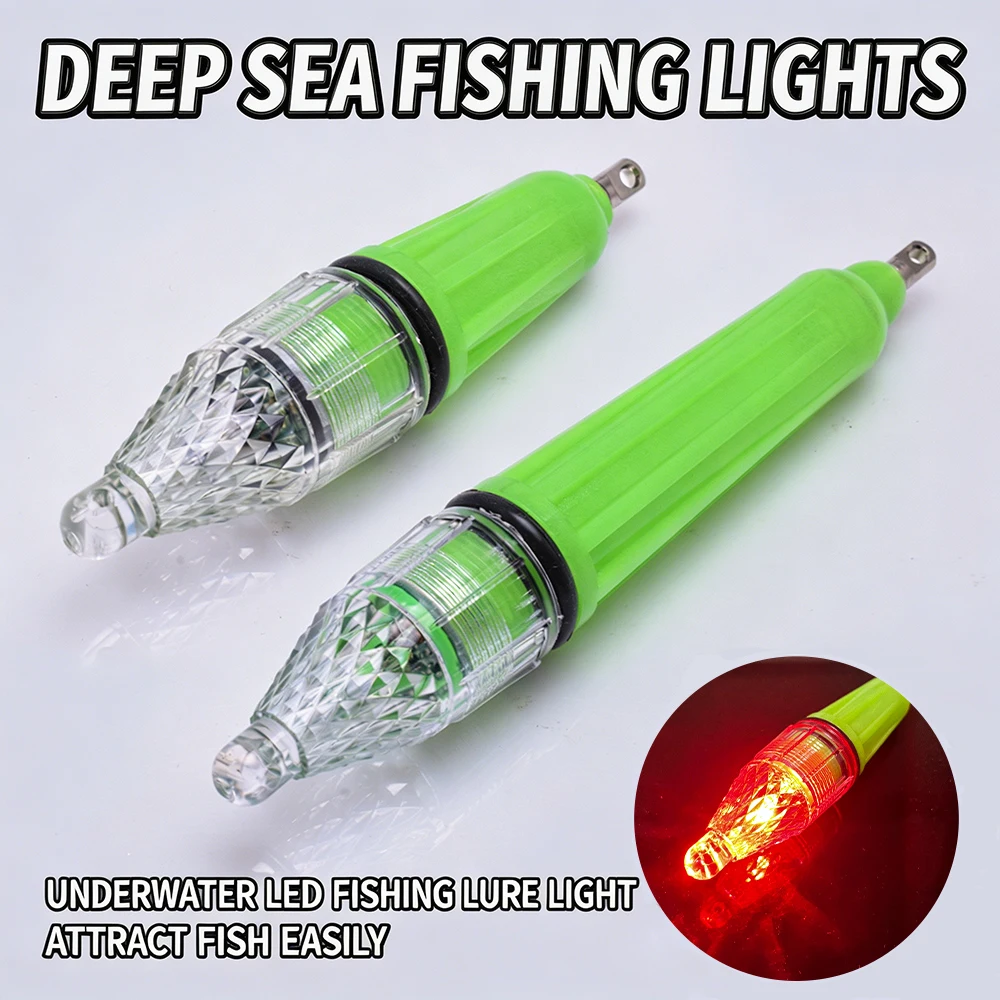 

10 шт. маленьких светодиодных подводных рыболовных фонарей (12-17 см) с мигающим светом для приманки, инструменты для ночной рыбалки, портативное морское снаряжение
