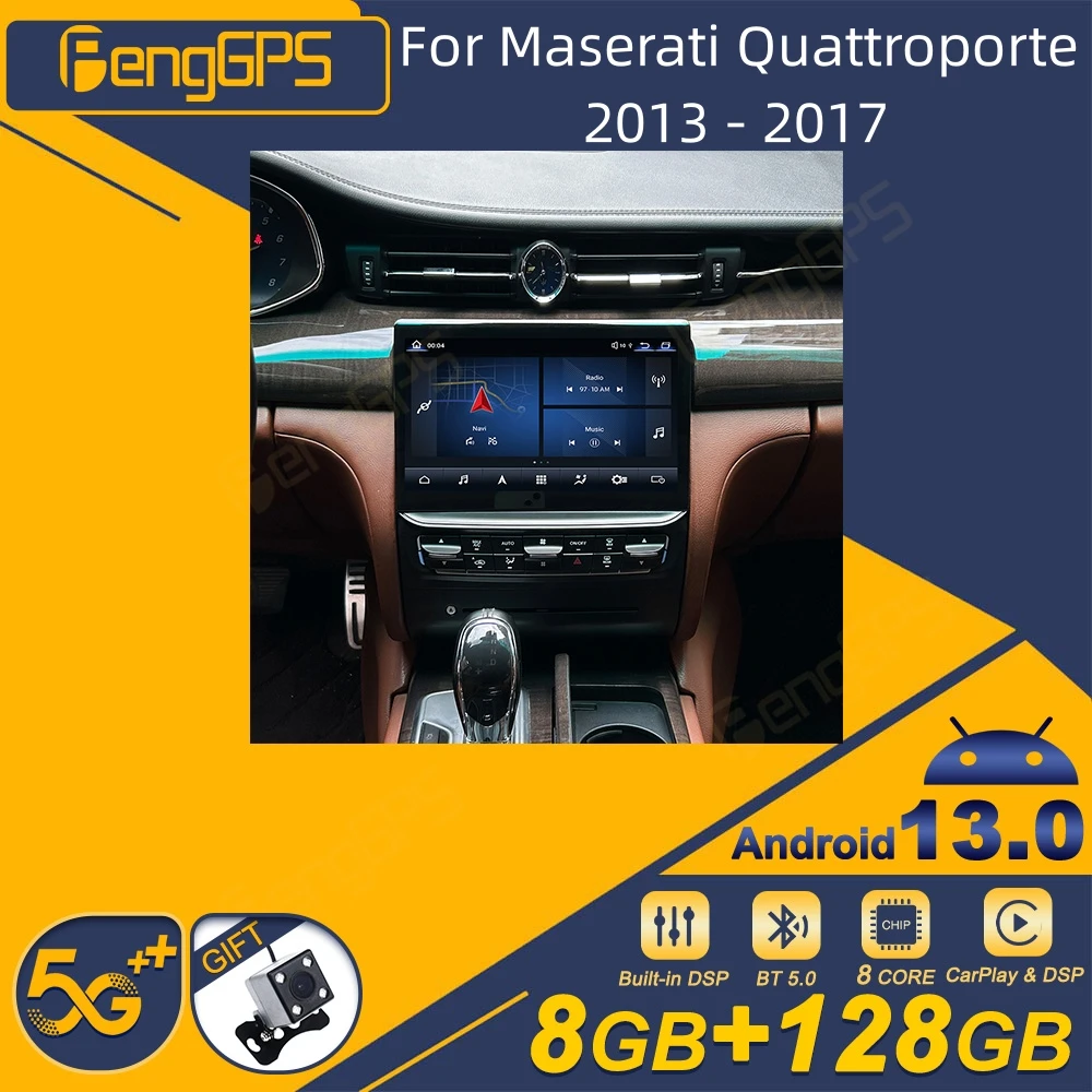 For Maserati Quattroporte 2013 - 2017 Car Radio Wireless Carplay Android Auto Intelligent System Multimedia Player Stereo GPS