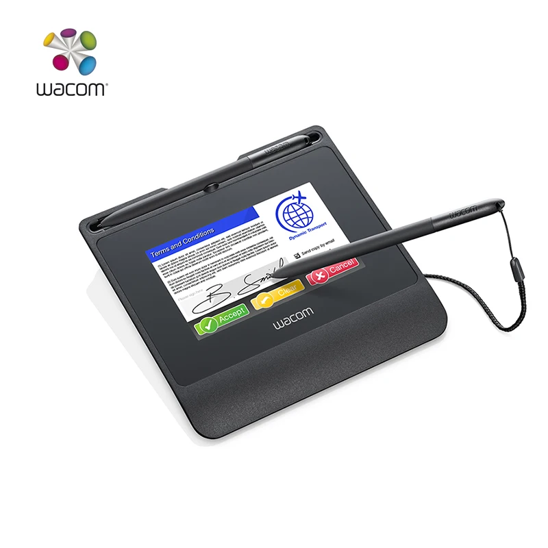 Wacom Color LCD Signature Pad Tablet STU-540 5 "قلم خالي من البطارية 1024 مستويات للأعمال