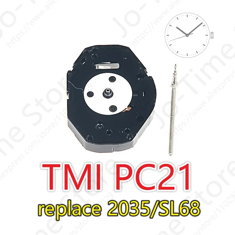 

TMI PC21 японский кварцевый механизм, аксессуары для часов, электронная замена с 3 стрелками для Miyota PC21s, высококачественный ремонт часов