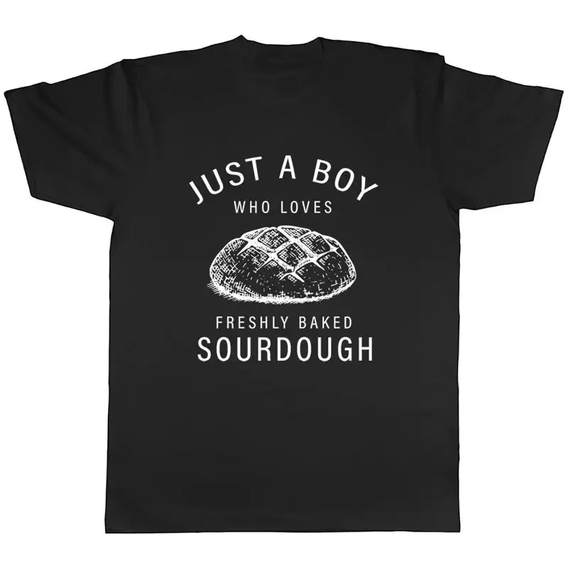 Boy Who Loves Sourdough Mens T-Shirt Freshly Baked Baking Tee Gift