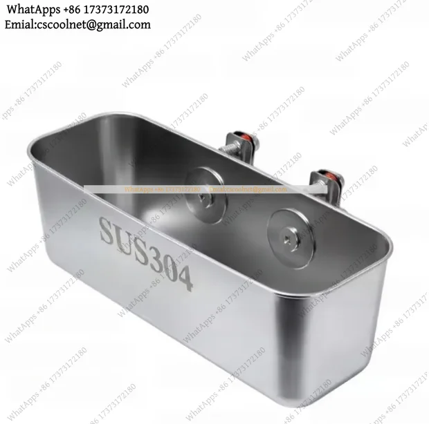 YX2 Stainless Steel Live Bait Box Fishing Boat Yacht Railing Mount — Sea Fishing Sandworm Bait Storage Container Bucket