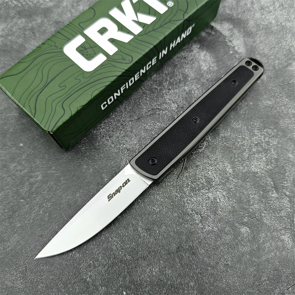 Description Picture 3 of itemMultitool 7190 Flipper Tactical Pocket Knife Bead Blasted Blade G10 Handles with GRN Inlays Portable Durable Hunting Knives