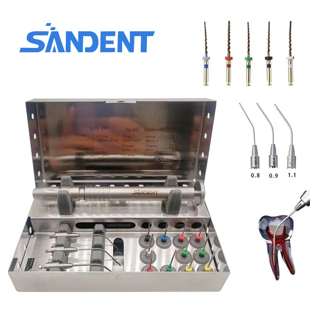 SANDENT Dental Equipment Root Canal File Extractor Endo Broken Files Removal System Holder With Niti Path Drills Dentist Tools