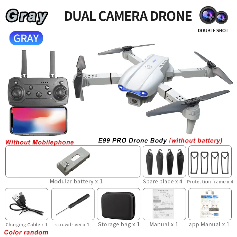 2024 E99Pro RC ドローン 4K プロフェッショナル 1080P 広角 HD カメラ