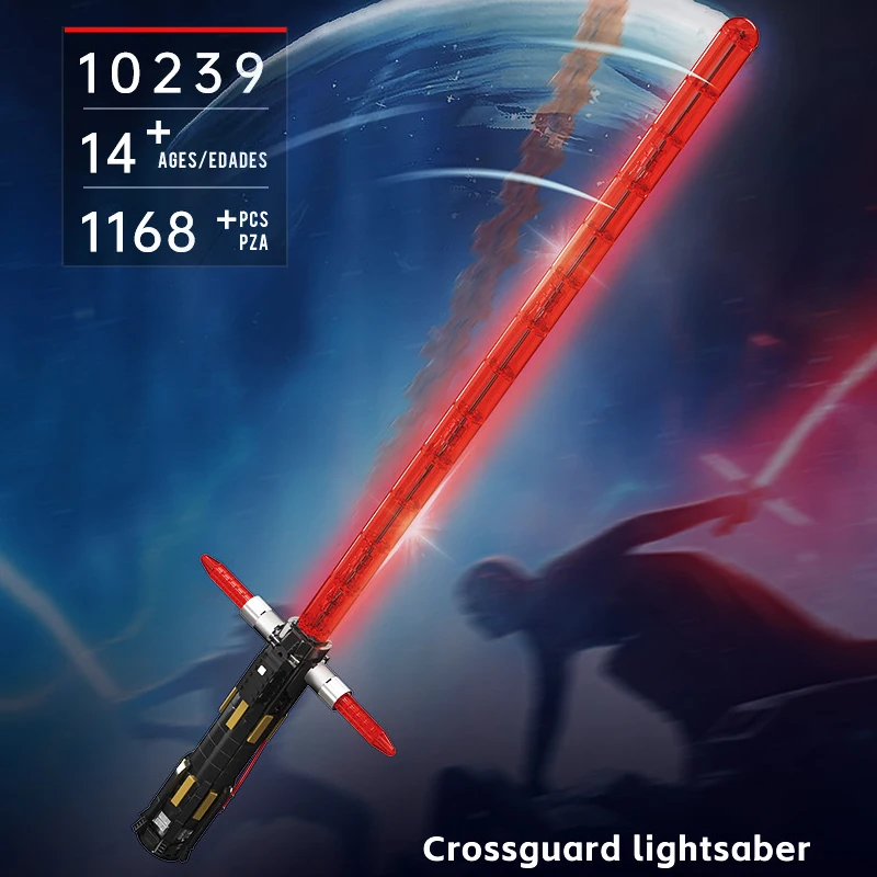 Mould King 10239 Star Plan Toys The Crossguard Saber Building Block with Led Part Assembly Cosplay Brick Toys Kid Christmas Gift view 3