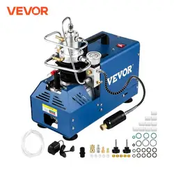 VEVOR 1800W High Pressure PCP Air Compressor Pump 4500PSI/30MPA/300BAR 220V Manual Stop for Paintball, Air Rifle, Diving Bottle