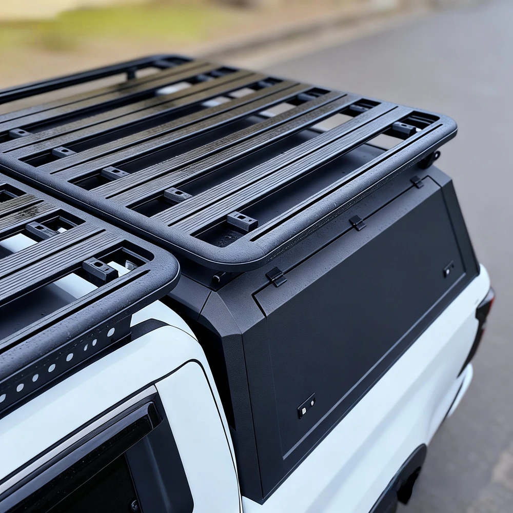 Bulk Price B2B 4x4 Accessories Wholesale 125*135cm Universal Roof Rack Aluminium Flat Roof Platform for Truck Pickup Canopy Ute