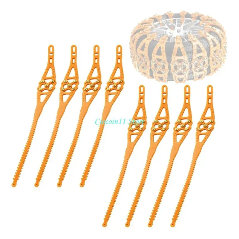 Y1UB Over-Tire Snow Chains with TPU Bodies and Steel Contact Cups for Wet, Muddy, Snow-Covered, or Winter Driving Conditions