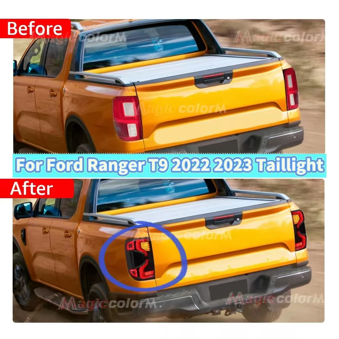 

Светодиодный задний фонарь для Ford Ranger T9 2022 2023, указатель поворота, стоп-парковочный тормоз, фары заднего хода, автомобильные аксессуары