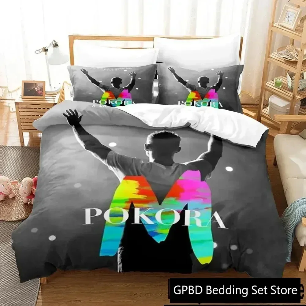 Singer M. Pokora Comfortable Duvet Quilt Cover Pillowcase Bedding Set Children Bedroom Decoration Home Textile
