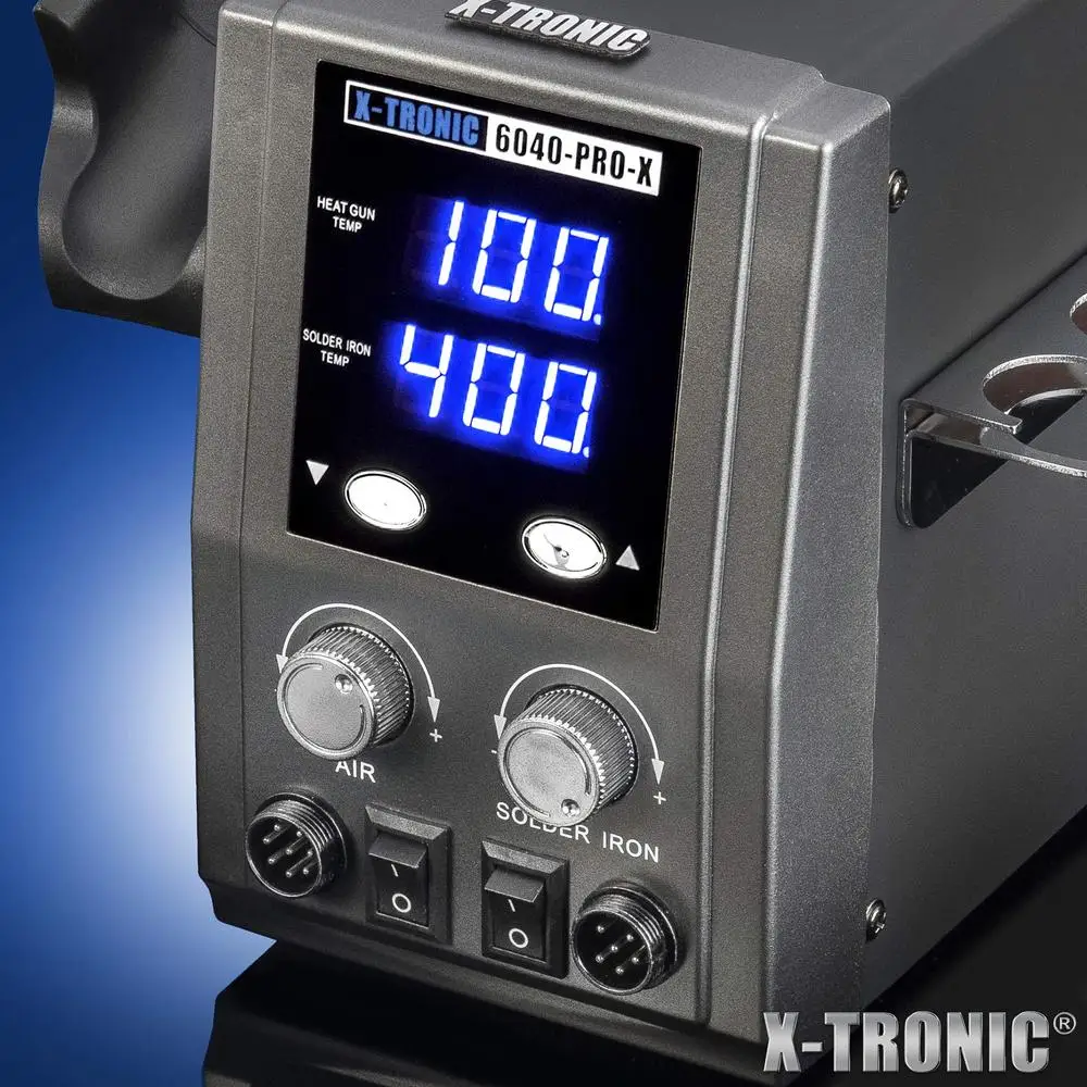 700W Hot Air Rework Soldering Station Adjustable Temp LED Display ESD Safe Solder Sucker Tweezers Solder Tube Nozzles & Tips