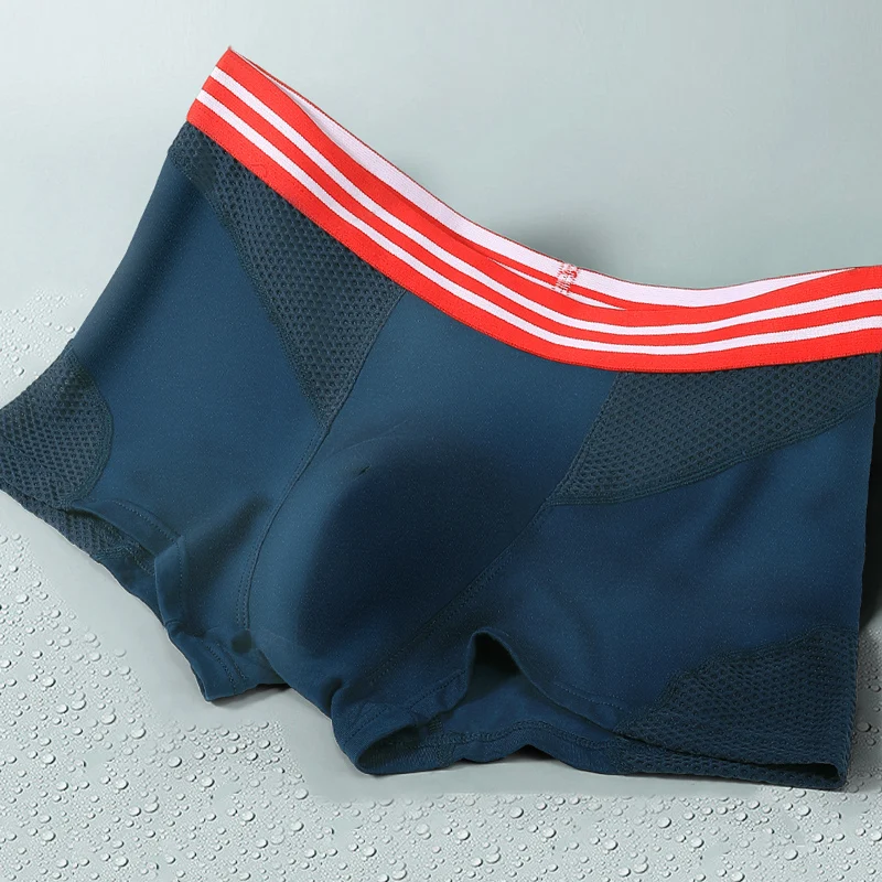 남성용 속옷 3개, 모달 사각 팬츠, 남성용 메쉬 얇은, 통기성, 플랫 코너 짧은 속옷, 남성용 스포츠 학생용