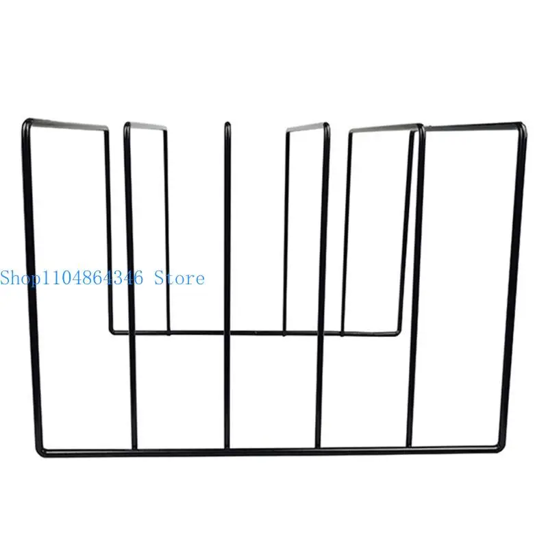 652F Metal for LP Record Rack Stand Book Magzine Holder Record Collection Storage Shelf Stand Office Desk D