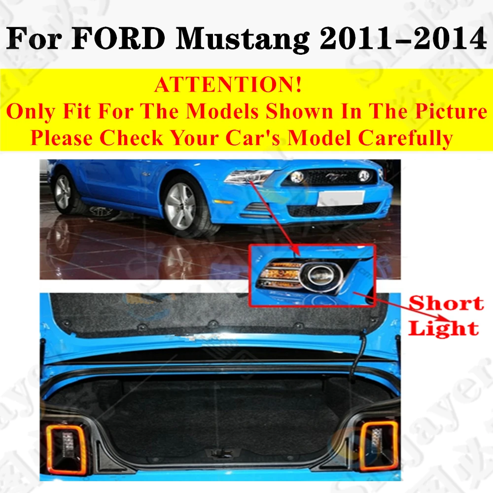 Tappetino per bagagliaio di un\'auto laterale alto per Ford Mustang 2014 2013 12 2011 XPE posteriore Cargo Protect Cover Liner Tail Boot Tray