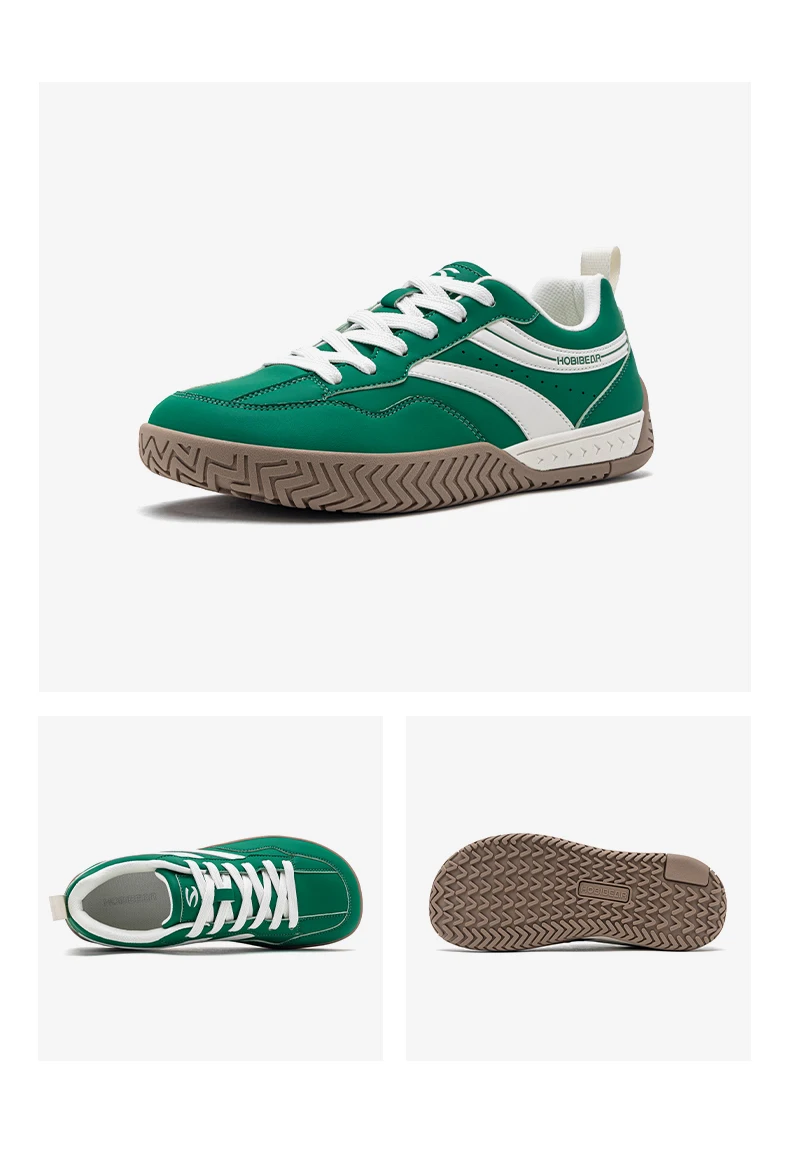 HOBIBEAR Sneakers mit breiter Zehenbox, Unisex, Kunstleder, Walkingschuhe, Retro, bequem, leicht, rutschfest, Schnürschuhe – Detail 16