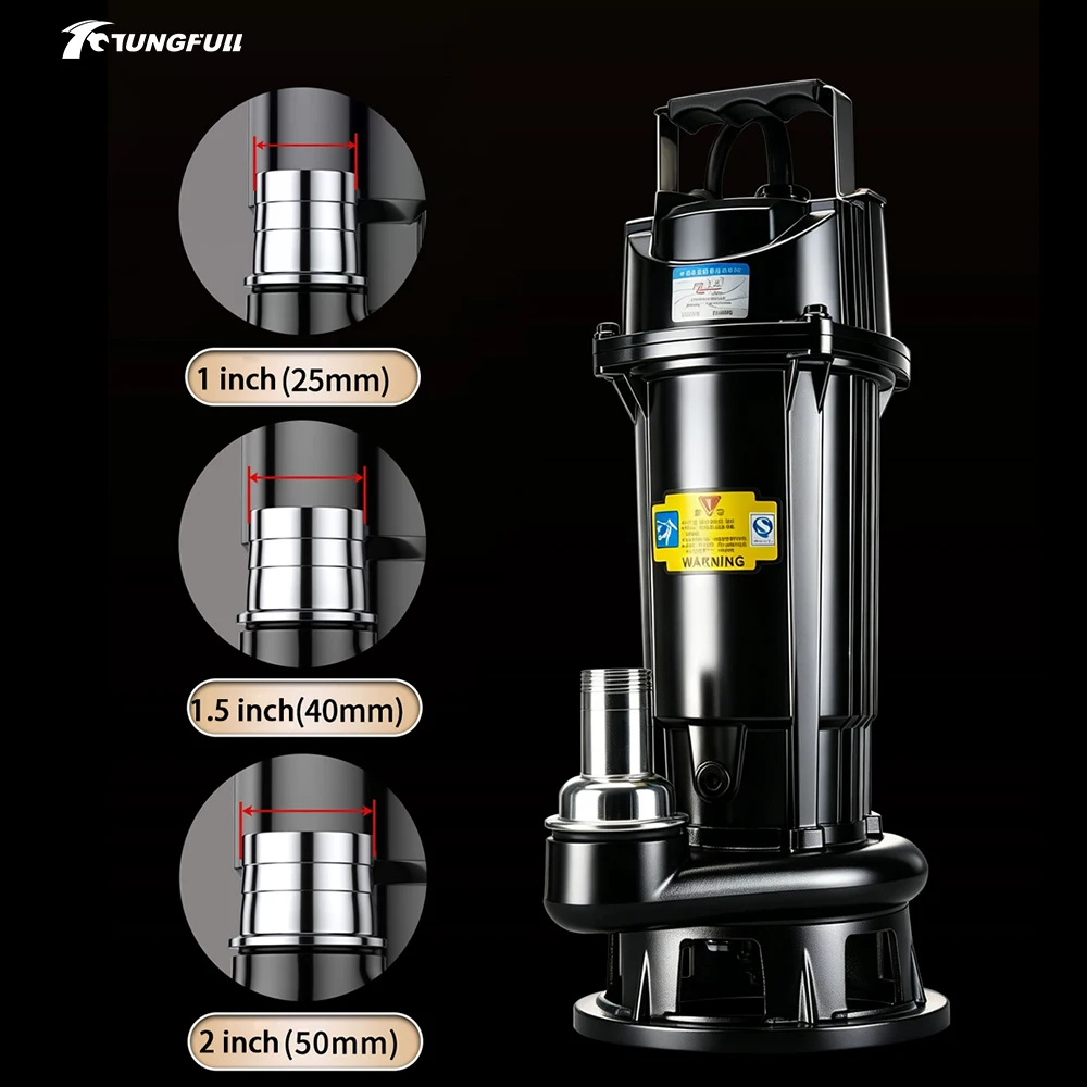 Submersible Cutting Sewage Pump 450W/1550W Clog Resistant Dirty Water Drainage Pump For Farm Sewage Waste Water Transfer