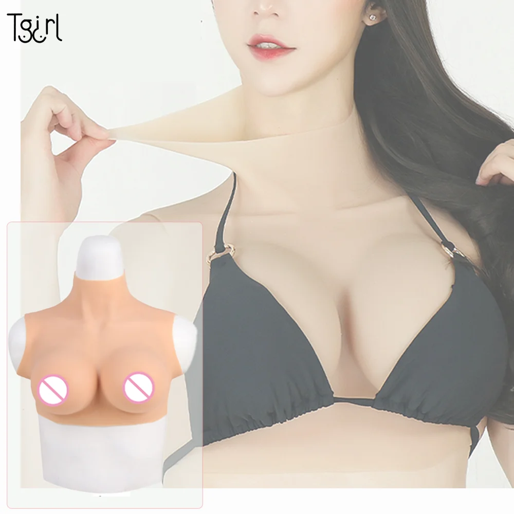 Tgirl Ultra-thin Breasts,Silicone Fake Boobs BCDE Cup  for Little Chest Dragqueen Crossdresser Transgender Cosplay  Costume