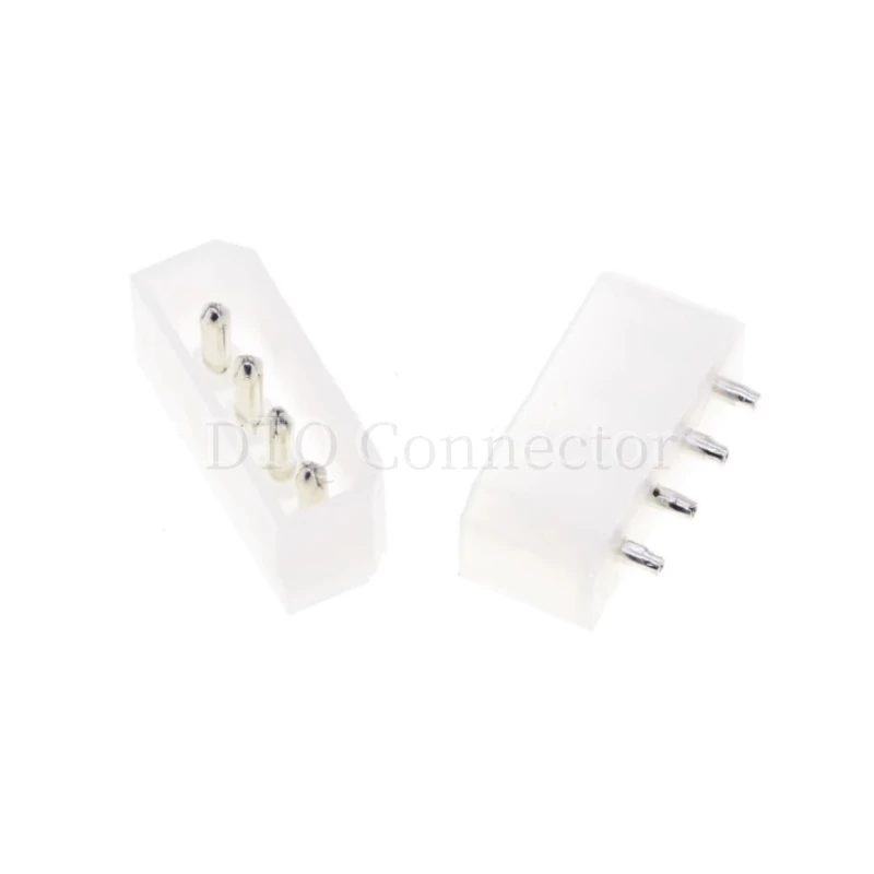 10PCS 5.08mm Molex White Big 4p 4d Female Socket Straight Hollow Needle for Pc Computer Atx Ide Power Connector