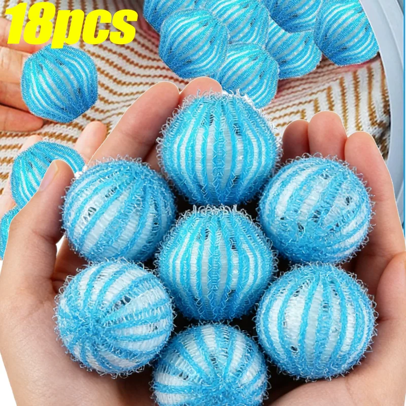 6pcs Nylon Floating Laundry Filter Balls Reusable Dogs Cats Pet Hair Lint Catcher Washing Machine Cleaning Accessories
