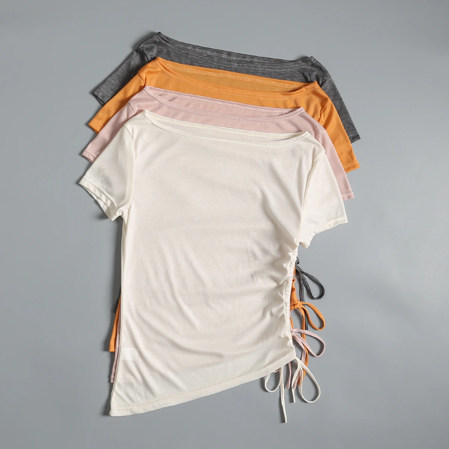 Women's Sporty Short Sleeve T-Shirt Breathable Quick Dry Running Yoga Gym Workout Shirt Slim Fit Polyester Lyocell Fiber