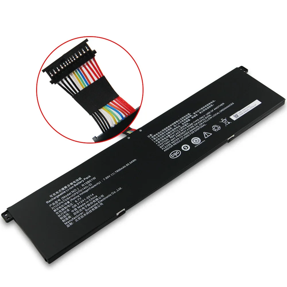 New Rechargeable battery R15B01W For Xiaomi Pro i5 TM1701 171501-AQ TM1707 TM1701 15.6 inch Series 7900mAh