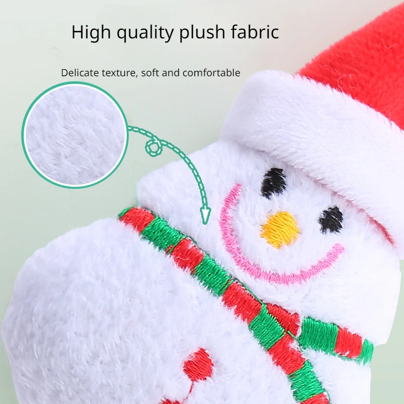 Christmas Series Cat Self-excited Catnip Toy Plush+cotton Wool+cat Mint Cat Christmas Toys Cat Juggling Toys Home Pet Supplies