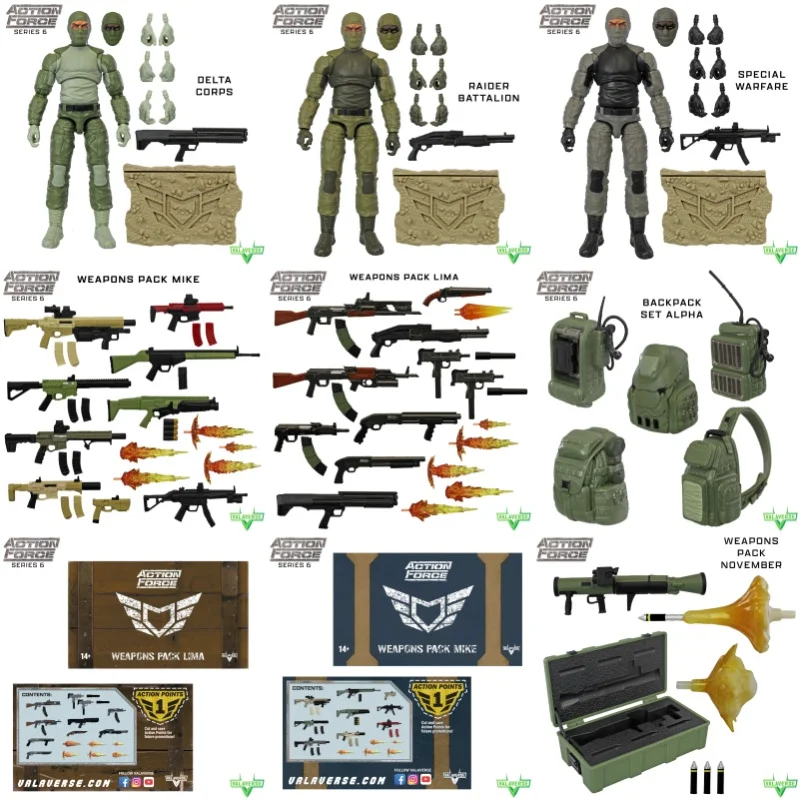 

Authentic In Stock 1/12 scale Af Thunder Squad Action Force 6 Wave A Partial Soldier 1/12 Action Figure Model