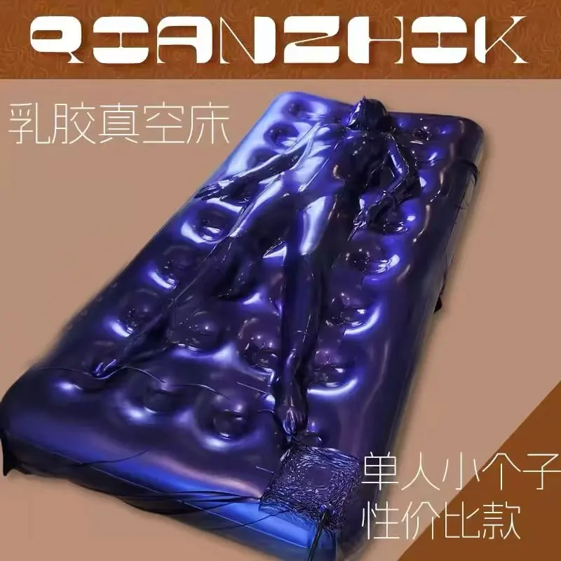 

New Pattern Latex Vacuum bed Latex Sleep Bed Bag Fetish Bondage Bodysuits Body Bag Vacuum Bed Equipped with inflatable mattress