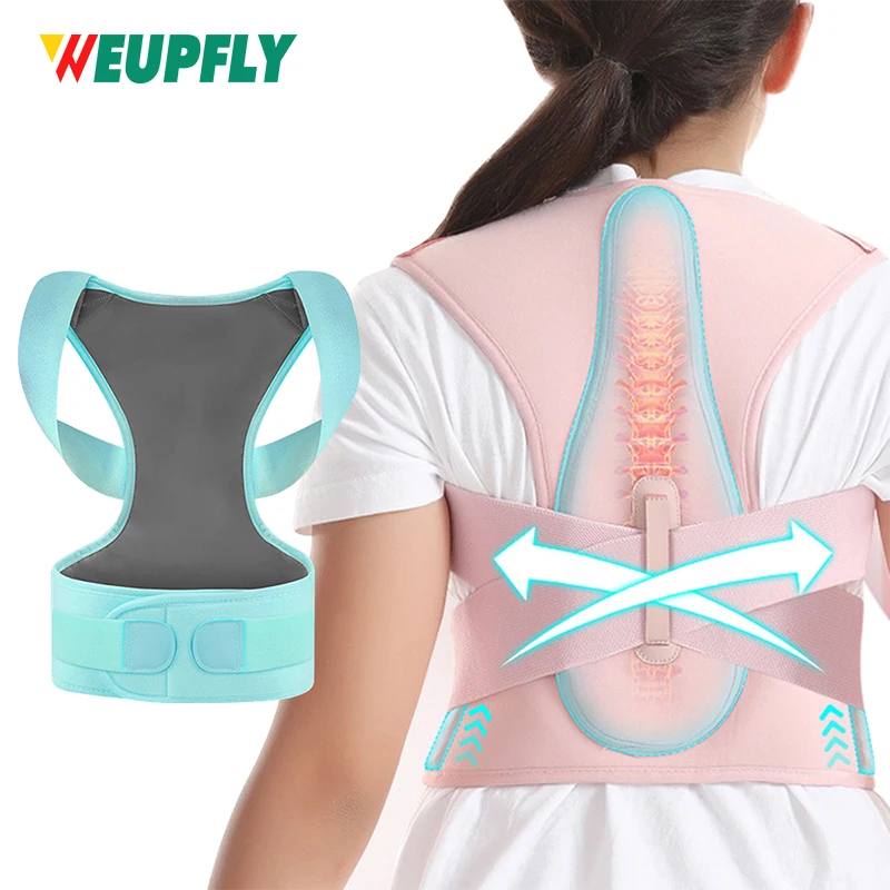 WEUPFLY 1PCS Posture Corrector Back Support, Adjustable Back Support Belt for Back Shoulder and Lumbar for Kids Children