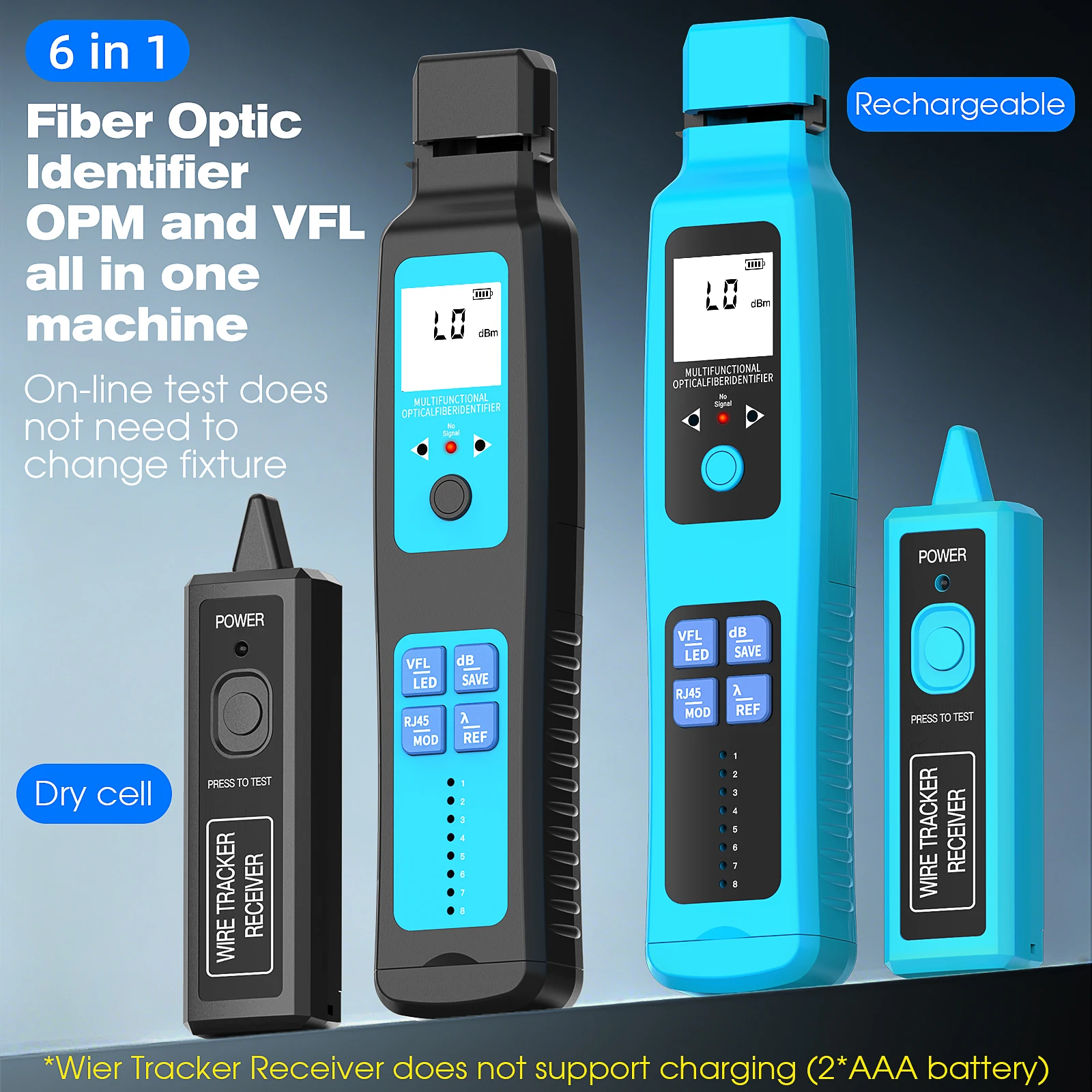 COMPTYCO A-60/A-60+/A-50/A-50+ Fiber Optic Identifier Active Fiber Live Tester Optical Fiber Directional Detector With 30MW VFL