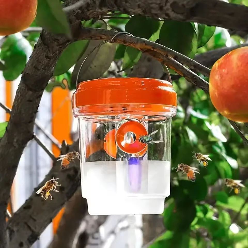 Solar Powered LED Insect Killer Mosquito Zapper Outdoor Hanging Trap Safe Non-Toxic Reusable Lamp Light Trap Pest Control Light