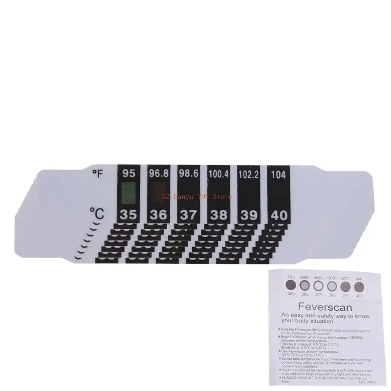 Adesivi della febbre della fronte della fronte da 96 Striplatura a lettura rapida