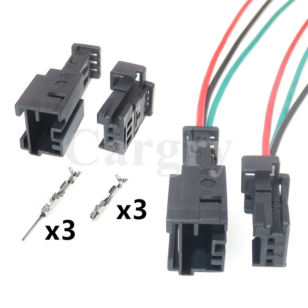 1 Set 3P 953697-1 953698-1 Car Electric Wire Socket AC Assembly Automotive Small Current Male Female Connectors