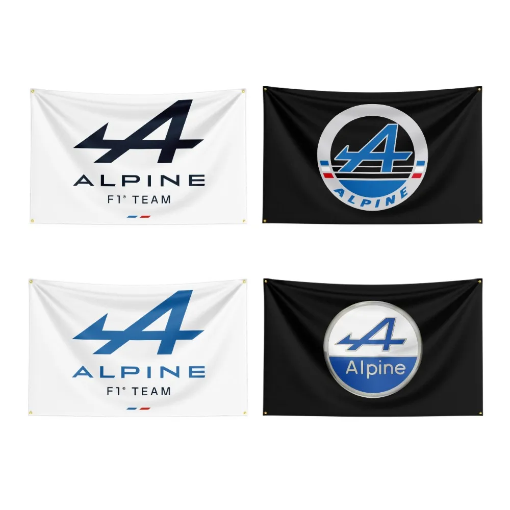 Alpine Racing Flag Polyester Digital Printing F1 Car Club Team Banner